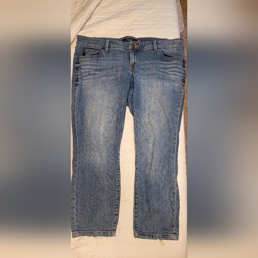Torrid Blue Ankle Bow & Cropped Jeans